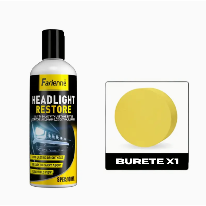 Kit Restaurare Faruri Pro – Spray + Burete